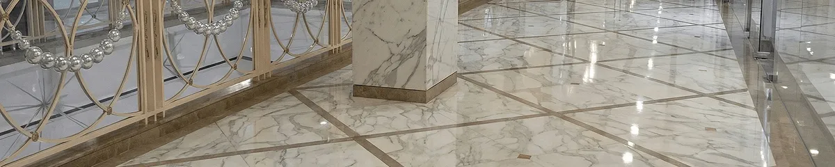 Beautiful marble floor professionally installed in Madison, WI