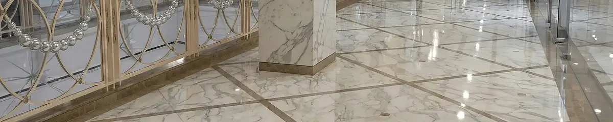 Beautiful marble floor professionally installed in Madison, WI